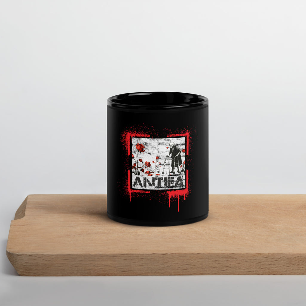 Bensky Style Keramiktasse schwarz 11 oz glänzende Glasur spülmaschinenfest
