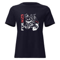 FCK NZS Damen T‑Shirt navy Spuk den Faschismus weg