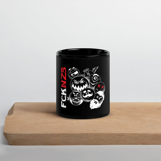 FCK NZS Halloween Edition Keramiktasse schwarz 11 oz glänzende Glasur