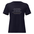Frontansicht Damen T‑Shirt mit Zitat  von Margot Friedländer

