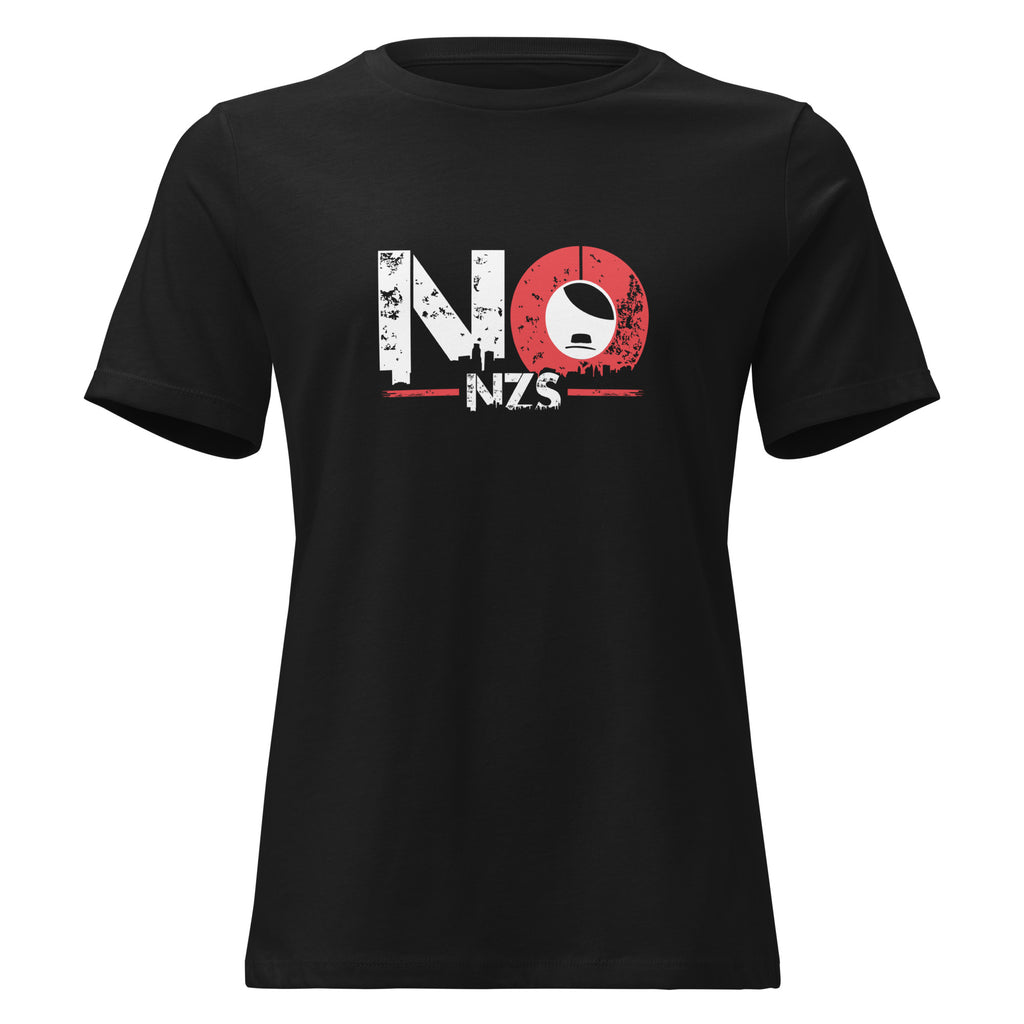 Frontansicht NO NZS Damen T Shirt mit  Brustprint

