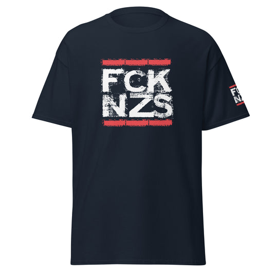 Herren‑T‑Shirt FCK NZS, Navy, Vintage‑Look