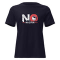 Navy -NO NZS Lockeres Damen T Shirt Frontansicht mit auffälligem Brustprint