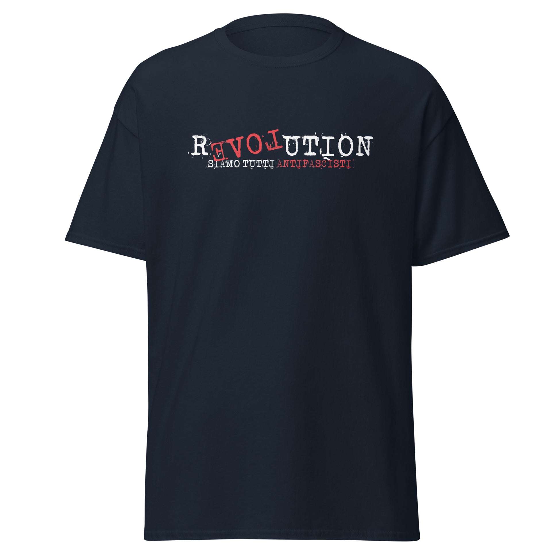 Revolution T‑Shirt Detail Siamo tutti antifascisti  Navy