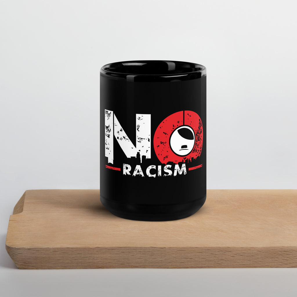 Statement Tasse gegen Rassismus glänzende Glasur BPA frei Geschenkidee