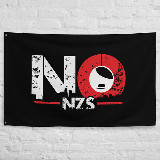„Statement‑Fahne NO NZS im urbanen Design“