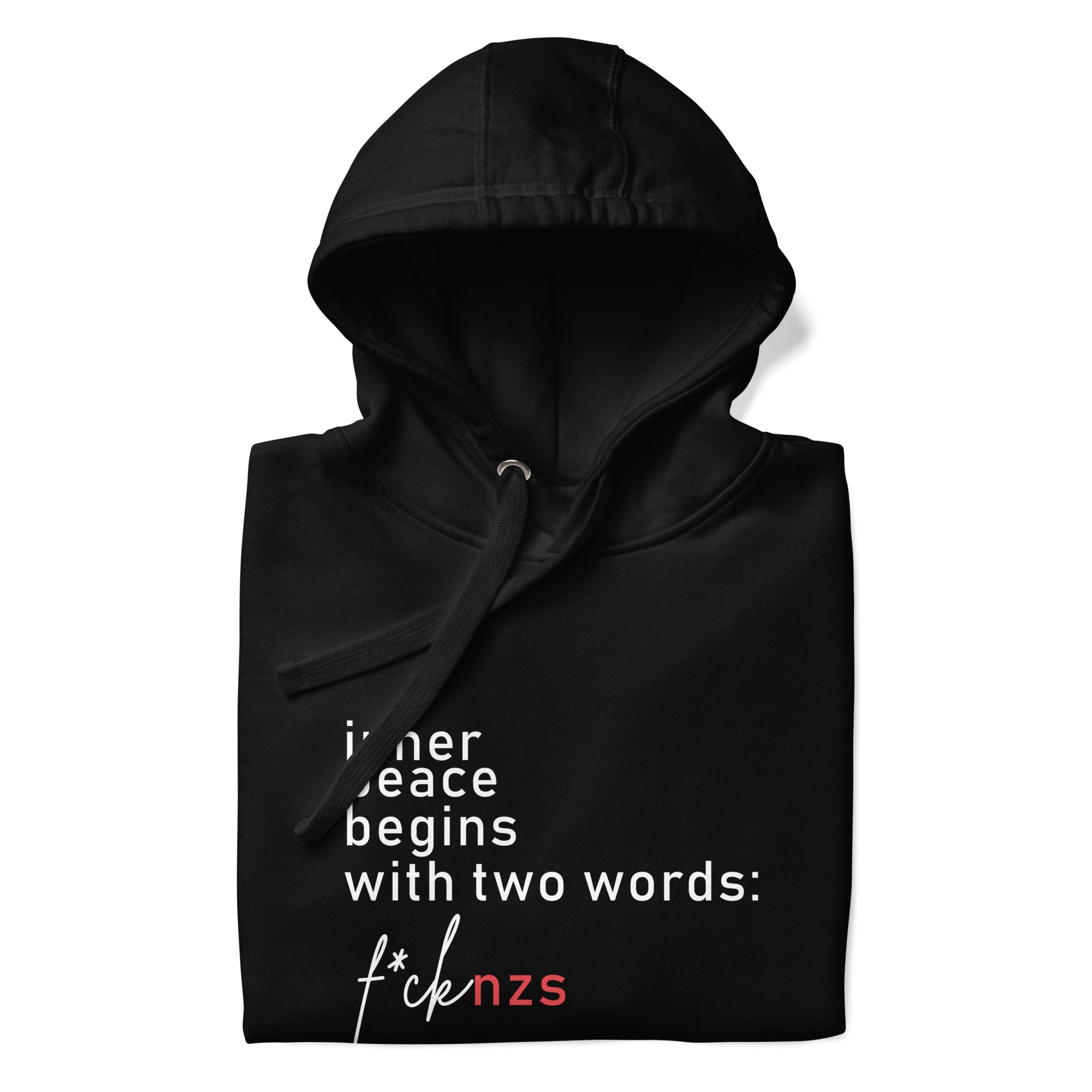 Unisex Inner Peace Hoodie schwarz Statement

