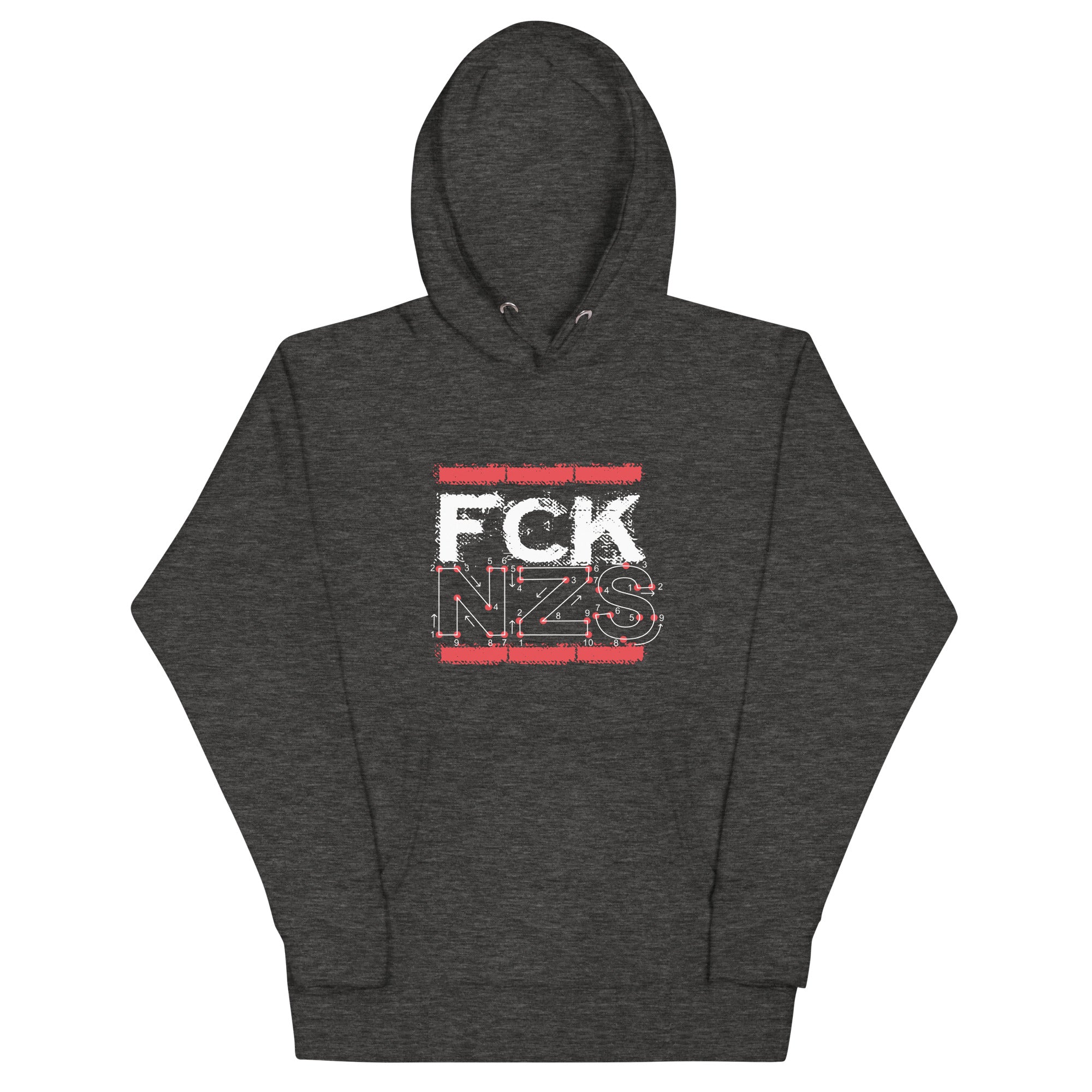 Unisex Zahlenbild Hoodie grau Statement


