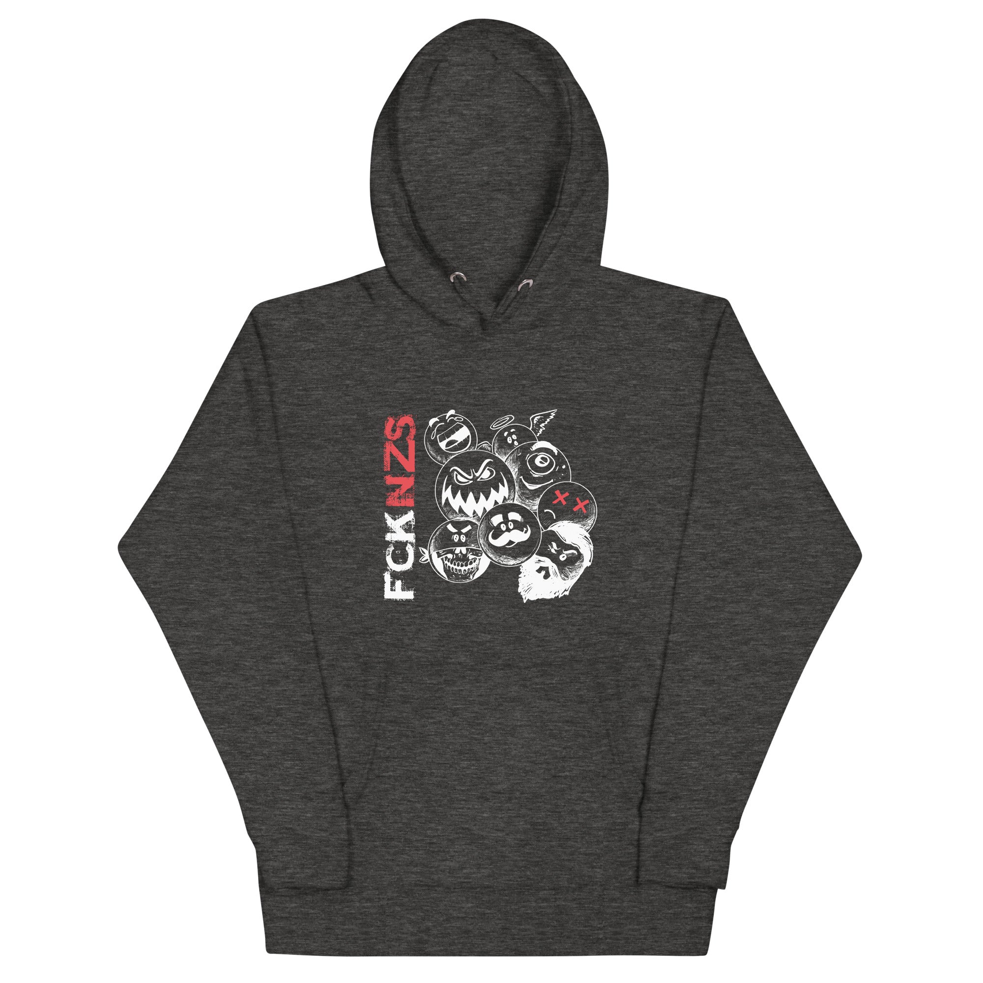 Unisex Hoodie 
Spuk den Faschismus weg navy mit großem Frontmotiv

