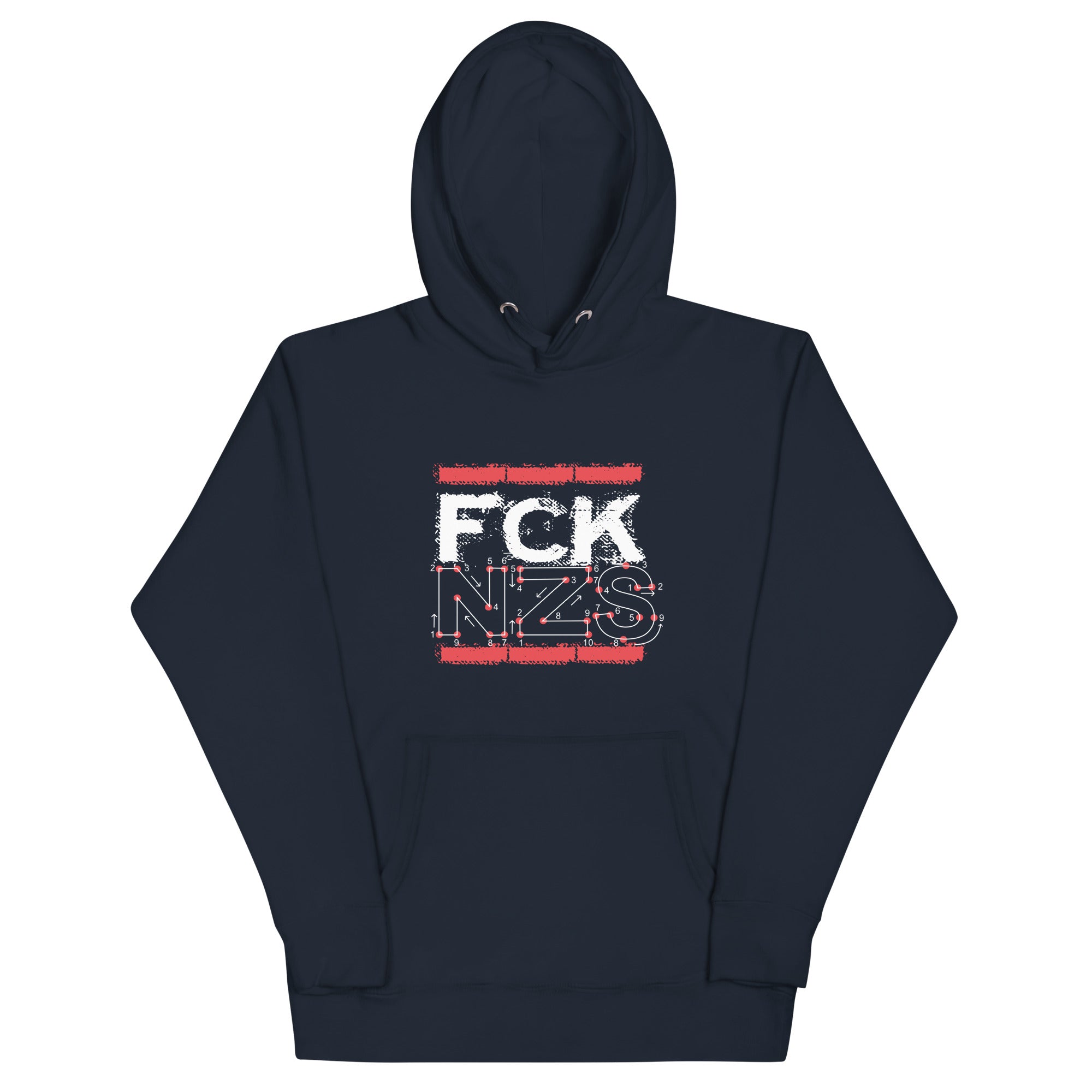 Unisex Zahlenbild Hoodie navy Statement

