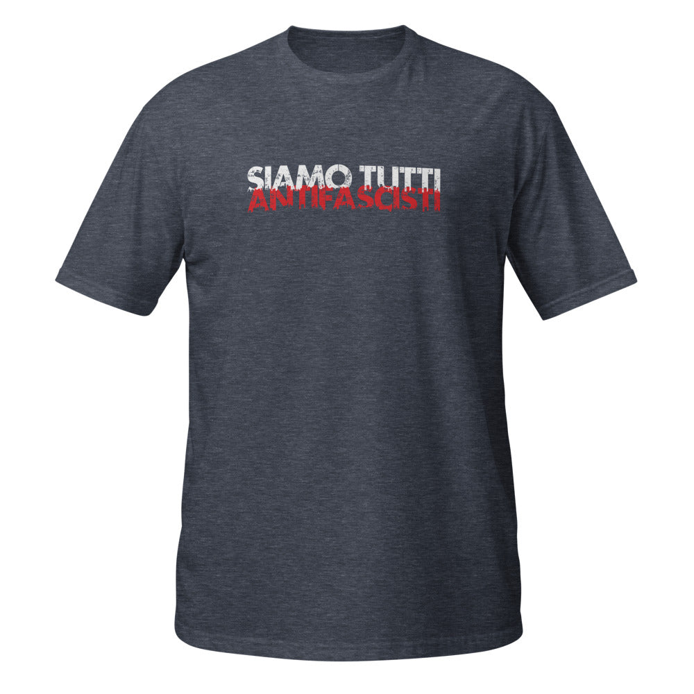 Budget Friendly Line Shirt mit antifaschistischem Statement in Grau