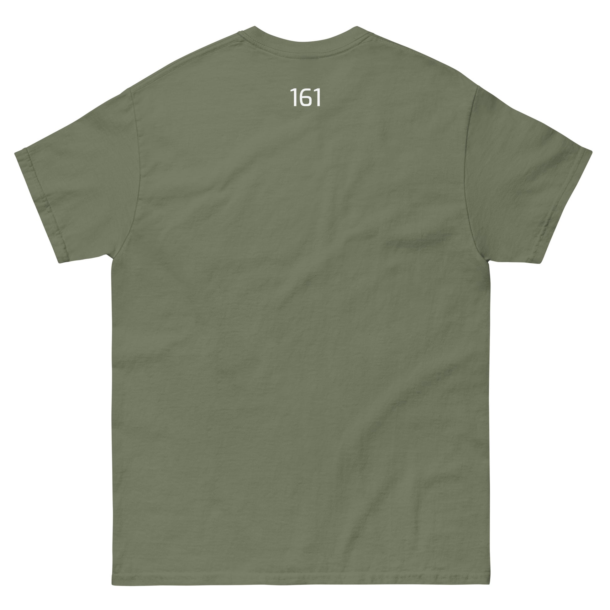 Grüm: Unisex T‑Shirt Freiheit 161 in Militärgrün – Statement Shirt mit Frontprint Freiheit

