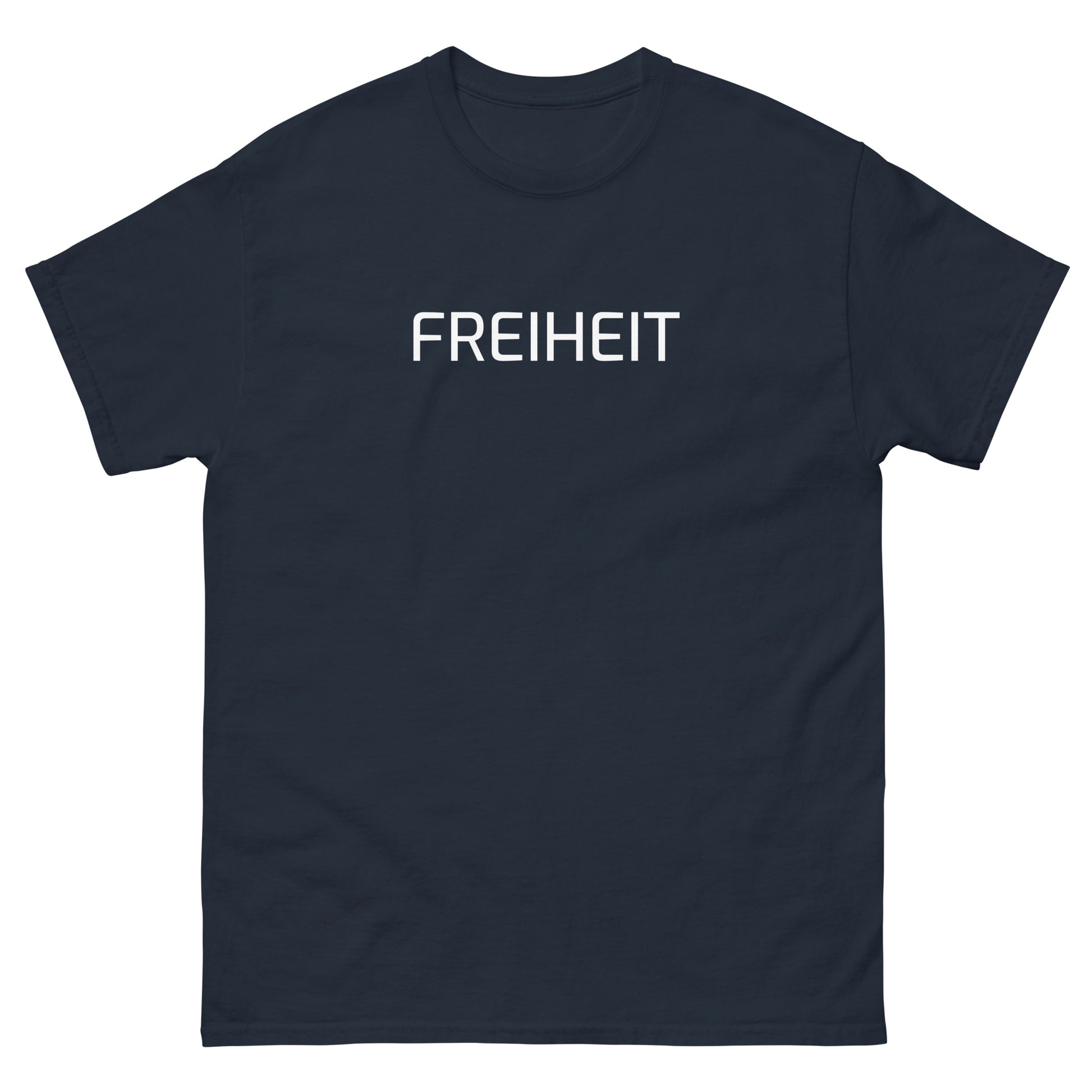 Unisex T‑Shirt Freiheit 161 in Navy – Statement Shirt mit Frontprint Freiheit