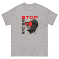  STOP RACISM T‑Shirt Vorderansicht grau Schriftzug STOP RACISM