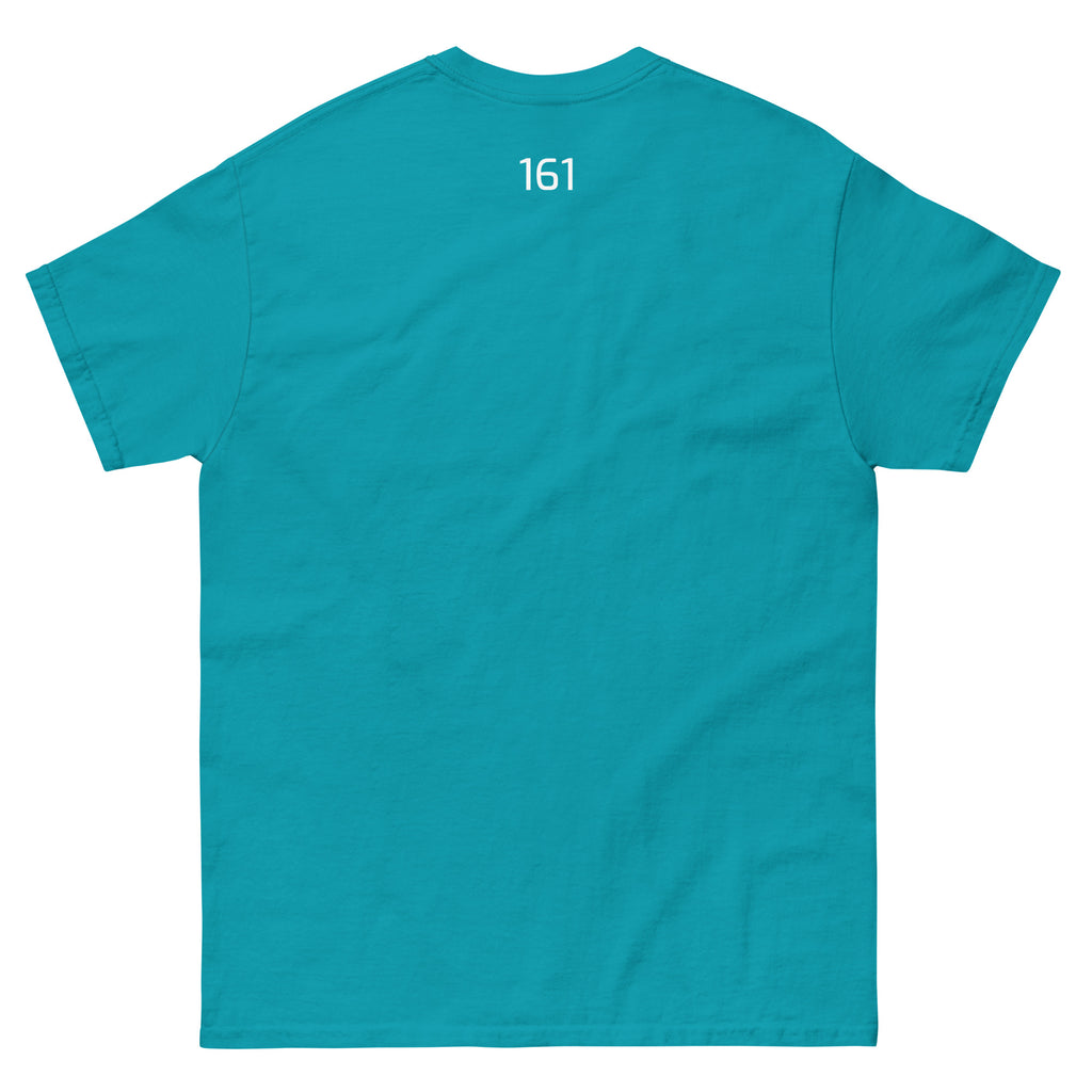 Tropical Blue: Unisex T‑Shirt Freiheit 161 in Tropical Blue – Statement Shirt mit Frontprint Freiheit