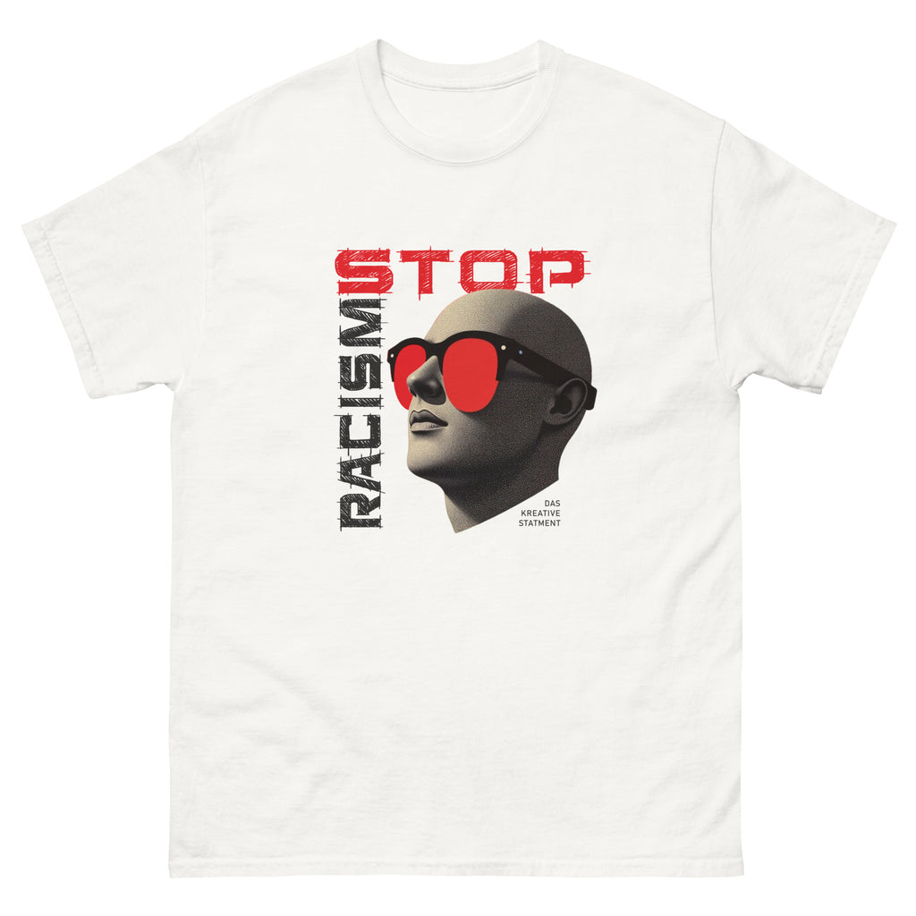 Unisex‑Shirt aus 100 % Baumwolle mit klarem Anti‑Rassismus‑Statement. Komfortabel, langlebig, vielseitig.