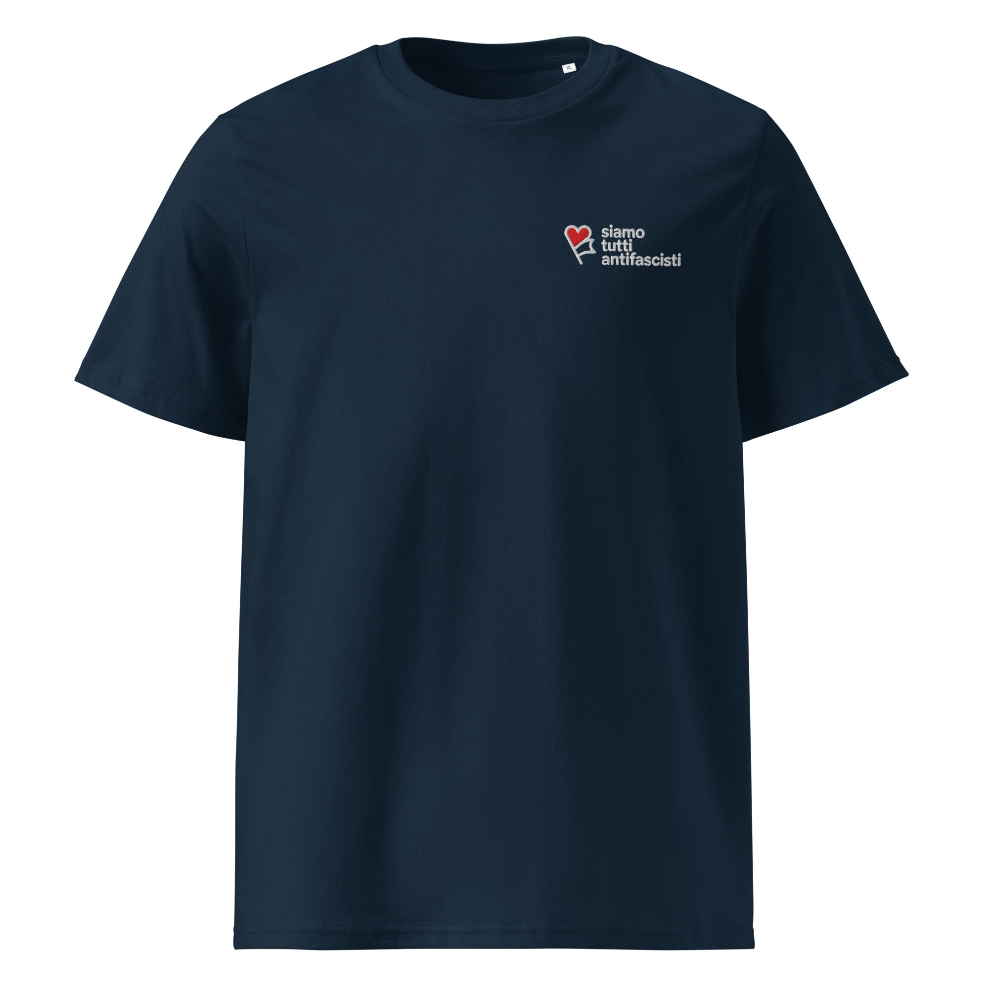 Navy -  Unisex‑T‑Shirt ohne Rückendruck, minimalistisches Statement‑Shirt.“