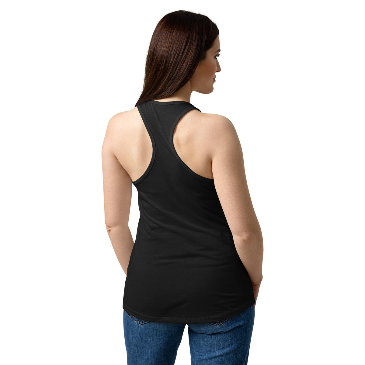 Racerback-Tanktop für Damen Siamo tutti antifacisti Frontprint Ansicht Rücken