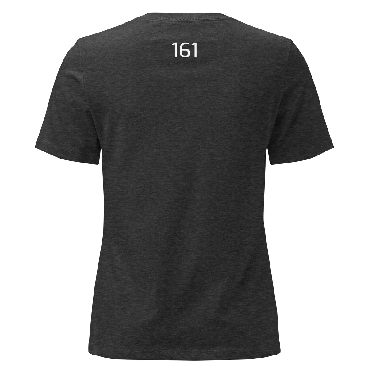 Damen T‑Shirt Freiheit 161 in Dunkelgrau Heather – Lockeres Statement Shirt mit Freiheit Frontprint

