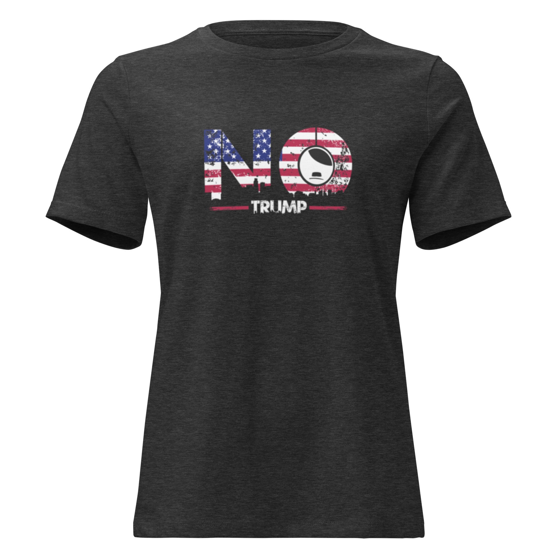 Frontansicht NO TRUMP Damen T Shirt mit dezentem Brustprint - Grau

