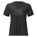 Frontansicht Damen T‑Shirt mit Zitat 
