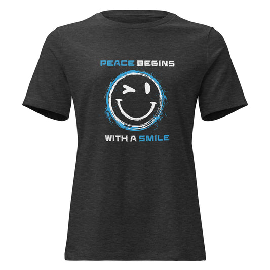 Statement T‑Shirt für Damen mit positivem Peace‑Zitat