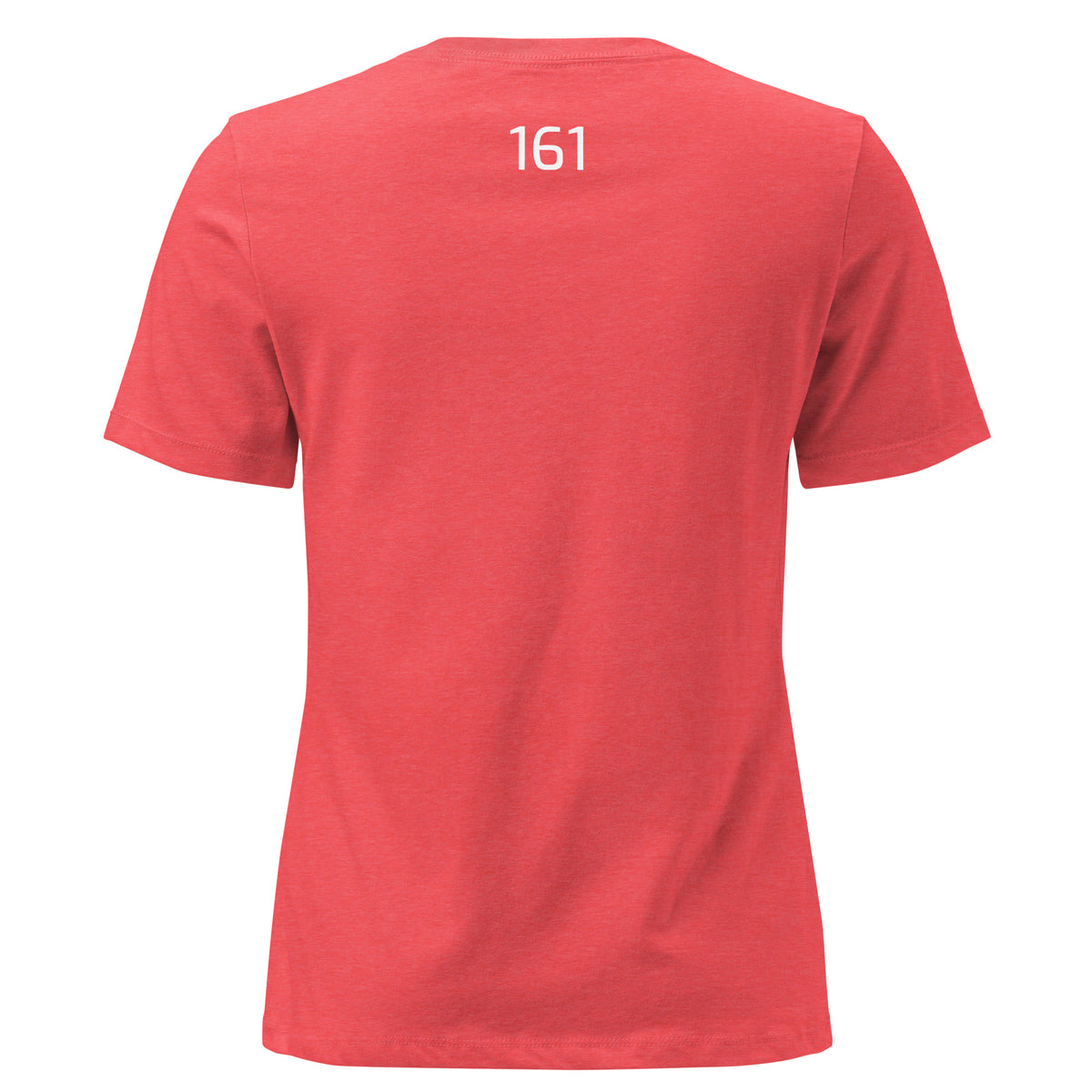 Damen T‑Shirt Freiheit 161 in Heather Rot – Lockeres Statement Shirt mit Freiheit Frontprint

