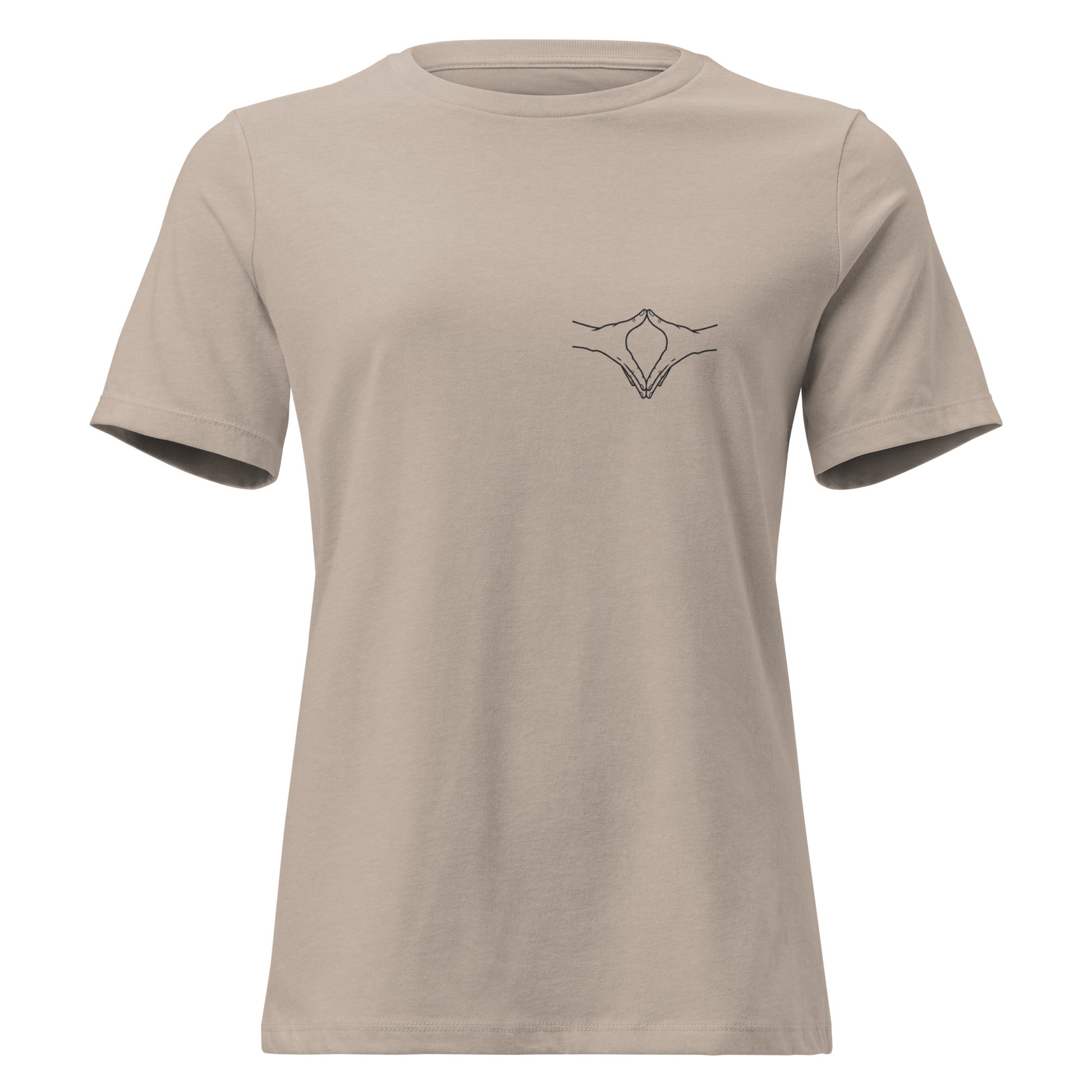  Merkel Damen T‑Shirt mit Merkel‑Raute als Line‑Art auf der Vorderseite.

