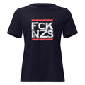 FCK NZS T‑Shirt für Frauen mit rotem Retro‑Print

