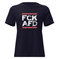 FCK AFD Damen T‑Shirt schwarz Statement in Navy


