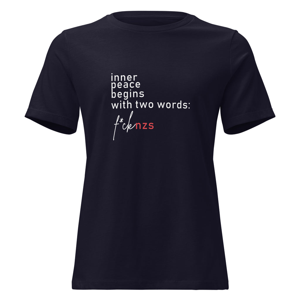 Inner Peace Damen T‑Shirt navy Statement

