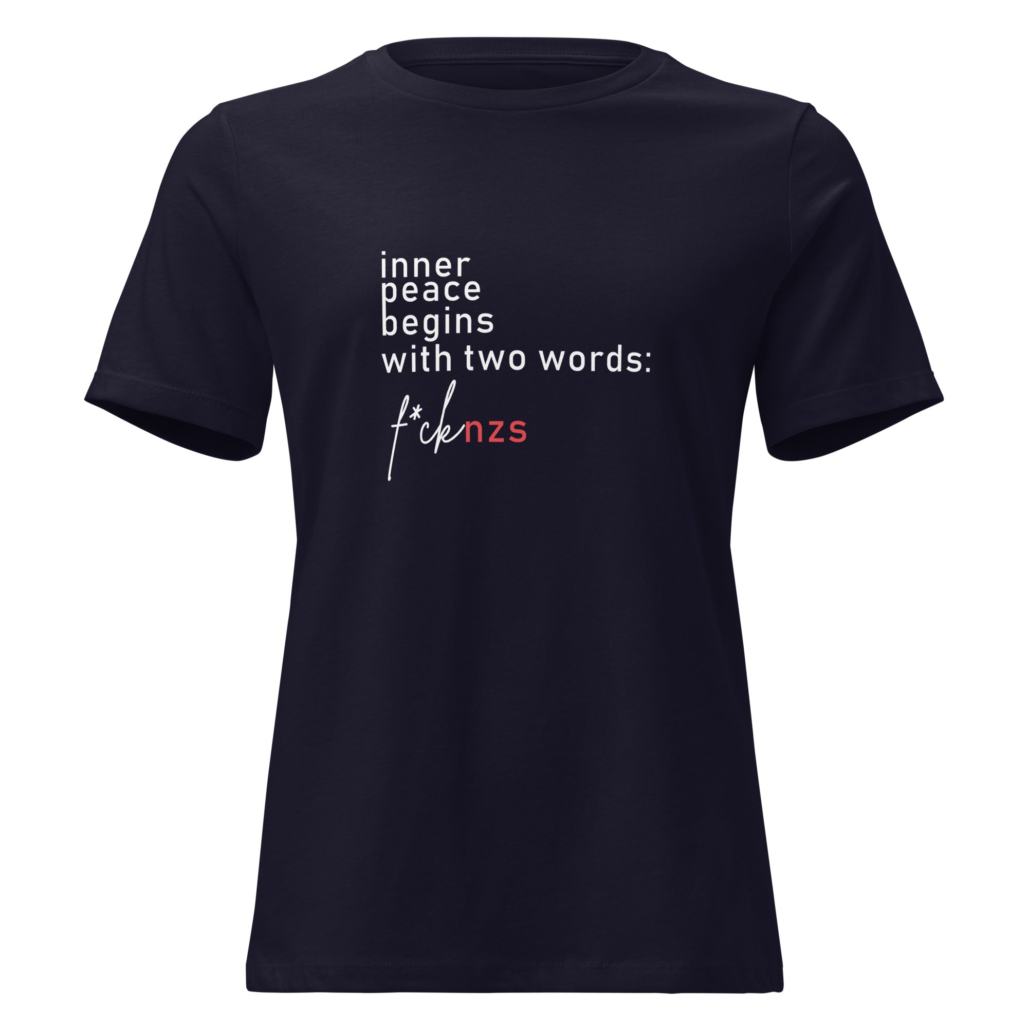 Inner Peace Damen T‑Shirt navy Statement

