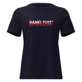 Genderneutrales antifaschistisches Statement‑Shirt in Navy